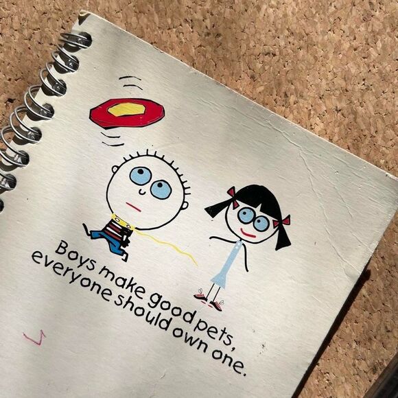 2006 Vintage ‘Boys Make Good Pets’ David & Goliath Spiral Notebook Journal - Picture 1 of 6